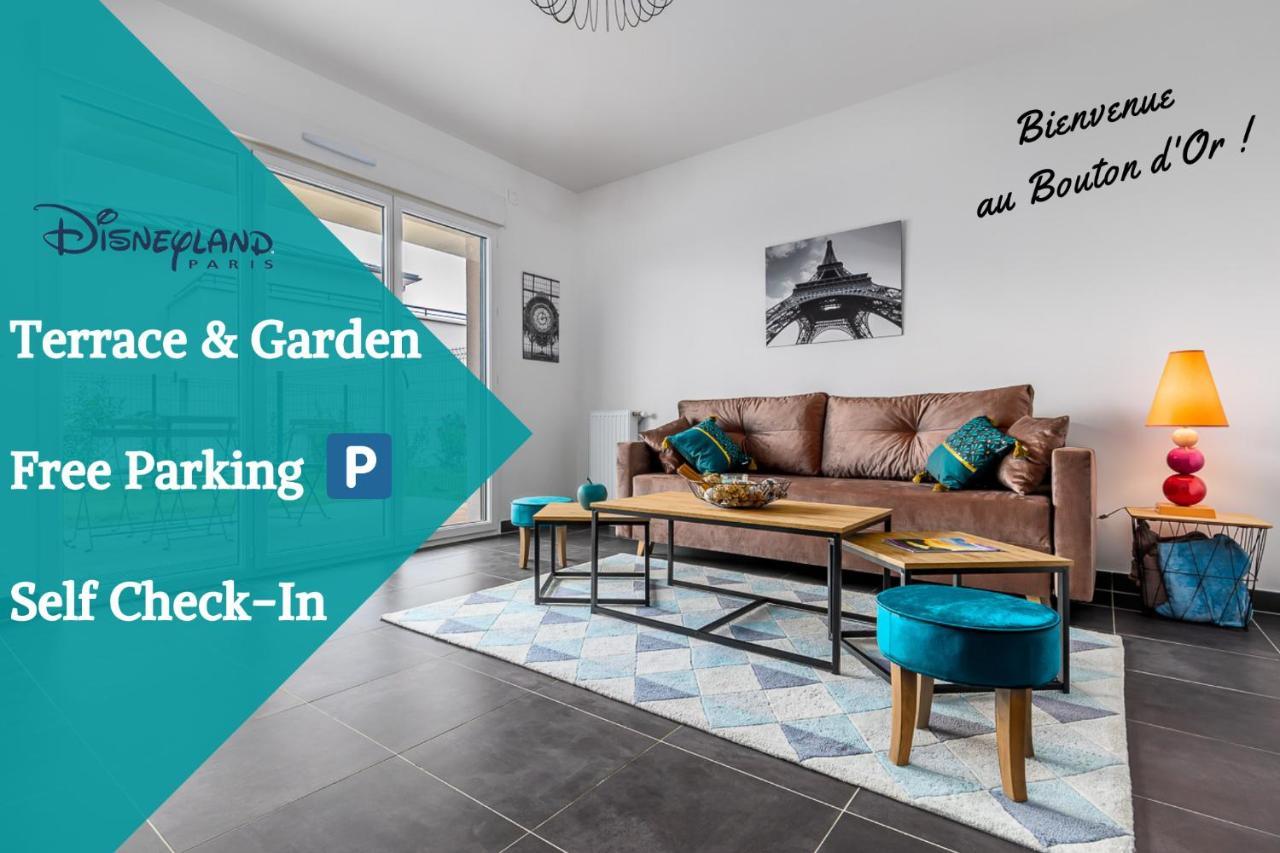King Size Bed - Free Private Parking - Garden & Terrace - 14Min From Disneyland Ferrières-en-Brie Kültér fotó